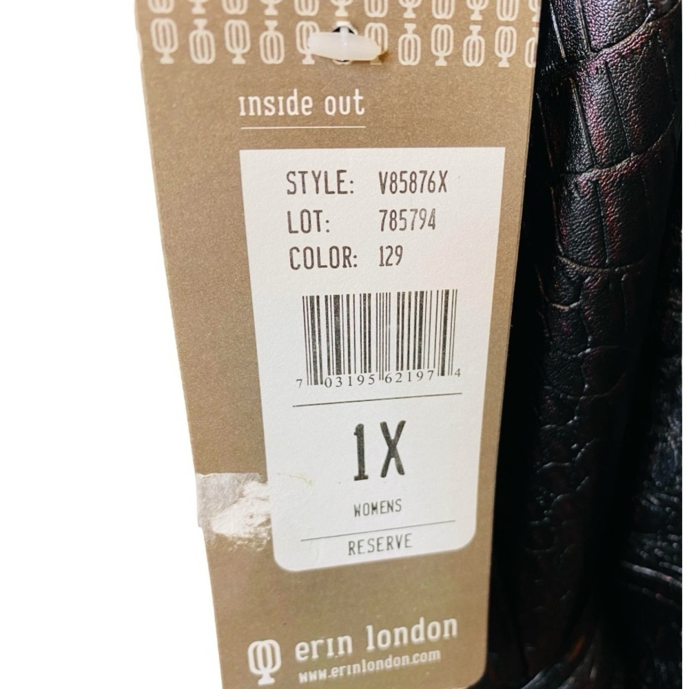 Erin London Women’s Faux Leather Snake Print Motorcycle Jacket - Picture 6 of 6